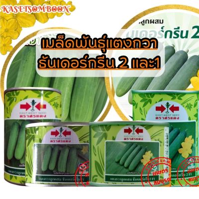 ธันเดอร์กรีน 2 และ1 เมล็ดพันธุ์แตงกวา 50/100 ก. ตราศรแดง ผสสีเขียวสด ยาว 13 ซม.​