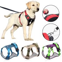 【FCL】☒❀ Dog Harness Small Medium Large Dogs Reflective No Pull Big French Bulldog Walking Leash Accessories
