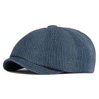 Retro Newsboy Cap ชายหมวกแปดเหลี่ยมผู้ชายฤดูใบไม้ร่วงฤดูหนาวหมวกเบเร่ต์ผู้หญิงแบนหมวกยอดอบอุ่นฝ้ายนักสืบหมวกนิรภัยคนขับหมวกเบเร่ต์