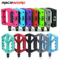 Racework ความกว้างขนาดใหญ่ป้องกันการลื่นไถลจักรยานไนล่อนเหยียบภูเขาน้ำหนักเบาเป็นพิเศษ Peilin แบริ่ง XC ความเร็วลดลง DH Off-Road AM อุปกรณ์เสริม