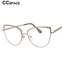 53101 Cat Eye Blue Light Blocking Metal Frame Ladies Eyewear Decorative Fashion Gaming Womens Computer Glasses