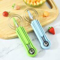 [ABLE] 3 In 1 FruitScooper MultifunctionalHead Set CarvingWatermelon Sac ScooperRemoving Platter Tool