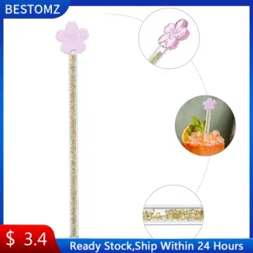 10PCS 9Inch Cocktail Stirrers Swizzle Sticks Acrylic Drink Stirrers  Reusable Colorful Swizzle Sticks with Wine Glass Patterns Stirring Sticks  Food