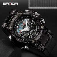 ZZOOI SANDA Sports Watch for Man 50M Waterproof LED Digital Electron Automatic Hand Lift Lamp Watches Army Countdown Wristwatches Mens