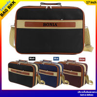 BAGS BKK กระเป๋าสะพายไหล่ BONIA กระเป๋าถือ กระเป๋าใส่เอกสาร กระเป๋าทรงแมสเซนเจอร์ ขนาด 17 นิ้ว รุ่น 4631