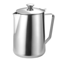 Coffee Frothing Pitcher with Lid Multi-functional Stainless Steel Latte Art Milk Frother Cup Barista Tool Coffeeware