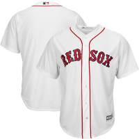 สไตล์ใหม่ ผู้ชาย Boston Red Sox สีขาว Cool Base Jersey