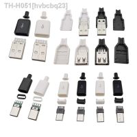 10Pcs Micro USB / Type C / USB 2.0 Type A Male Female Assembly Adapter Soldering Repair Data Charging Plug Socket USB Connectors