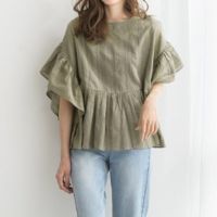 Tshirt 2022 Women Tops Autumn New Casual All-match Retro Harajuku Style Lotus Leaf Sleeve Round Neck Loose Pullover Hot Blouses