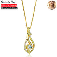 Serenity วัน0.43Cttw จริง D สี4มิลลิเมตรเต็ม Moissanite สร้อยคอสำหรับผู้หญิง100 S925จี้เงินจีนเครื่องประดับ Fine