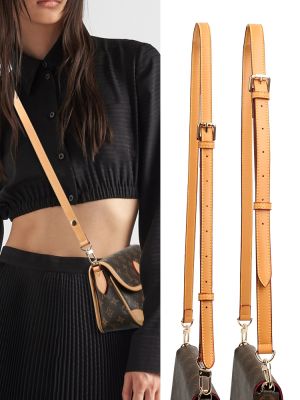 ▽☌ Worn relaxing LV bag with color skin is suitable for the mahjong package replacement leather handbag strap adjustable shoulder straps wide
