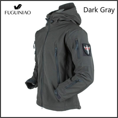 Fuguiniao เสื้อแจ็คเก็ตยุทธวิธี Multi-Pocket ระบายอากาศกลางแจ้งเสื้อกีฬากันน้ำและ Windproof ชายแจ็คเก็ตมีฮู้ด