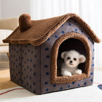 Kennel House Type Four Seasons Universal Small Dog Teddy Fighting Removable and Washable Dog House Cat Bed Supplies