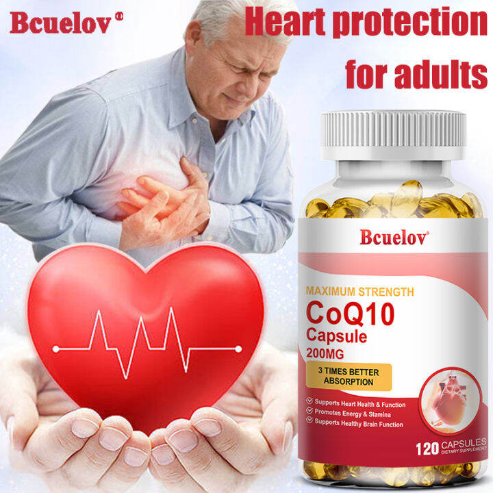 bcuelov CoQ10 200 mg Softgels Antioxidant supplement to support blood