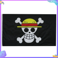 ? JCTTTY ? ที่มีคุณภาพสูง90x150cm Spot Goods One Piece ลูฟี่ Skull FLAG สำหรับของขวัญธุรกิจ