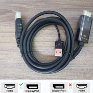 Cáp chuyển Hdmi ra Displayport 4k 60hz 2k 144hz dài 1m8 - HDMI to DP 4k