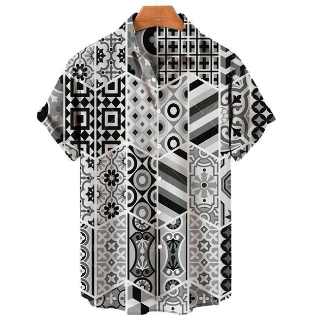 เสื้อเชิ้ตฮาวายสำหรับผู้ชาย-เดรสลำลอง2023เสื้อ3d-แฟชั่นนำเข้าเสื้อผ้าเม็ดมะม่วงหิมพานต์พิมพ์ลายดอกเดี่ยว