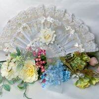 ﹍  Original manual lolita fan flowers who marry palace photo photo props lolita fans bow