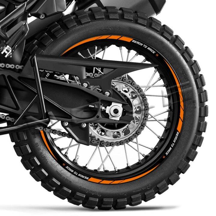 สติกเกอร์ล้อรถจักรยานยนต์วิบากสะท้อนแสงแถบรูปลอกติดขอบสำหรับ-ktm-1290ผจญภัยสุดๆ-adv990-1190-890-790