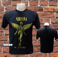 เสื้อวง NIRVANA วงร็อค ไม่มีตะเข็บข้าง คอฟิต ป้ายUS เสื้อร็อค  เสื้อวินเทจ เสื้อทัวร์ วงร็อคต่างประเทศ