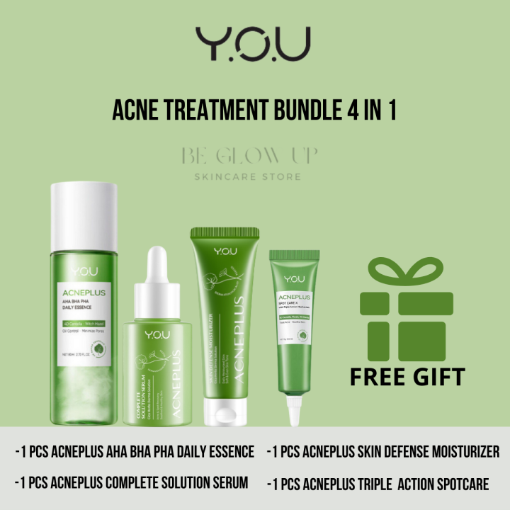 Paket Skincare YOU Acneplus 4in1 Bundle Acne Treatment Acneplus AHA