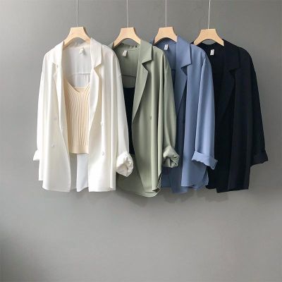 0211 Chiffon Suit Jacket Female Thin Suit Coat Korean Suit Loose Coat