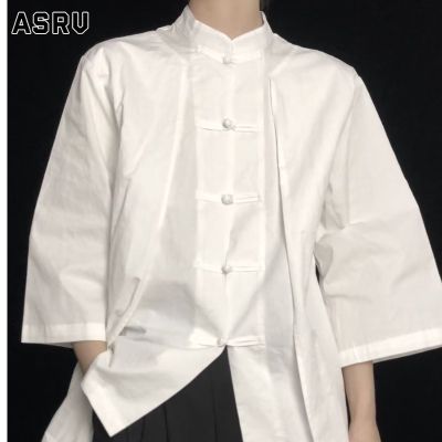 ASRV เสื้อเชิ้ตชาย เสื้อเชิ้ตผู้ชาย เสื้อเชิ้ตลำลองชาย shirts for men เชิ้ตผู้ชาย เครื่องแต่งกายแบบจับจีบสุดฮิตของใหม่จากเสื้อเชิ้ตผู้ชาย Zhongshan Tang