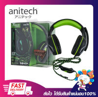 หูฟังราคาถูก หูฟังเกมมิ่ง หูฟังมือถือ หูฟังคอมพิวเตอร์ Anitech Headphone with Mic. AK75 Black Jack 3.5mm รับประกัน 2 ปี