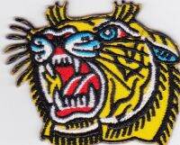 iron on patch Embroidery Tiger head predator Biker 6x6cm นักล่า  เสือ  ตัวรีด เย็บติดผ้าประเทศไทย โลโก้ปัก มีกาวสำหรับรีด ตกแต่งเสื้อผ้า