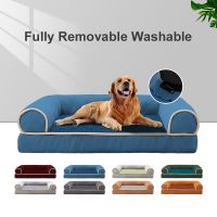 derZ441 ยอดฮิต - / Pet Dog Sofa Square Kennel Soft Sponge Dog Beds Deep Sleep Blanket Mat Breathable Warm Bed For Small Medium Dogs Pet Product