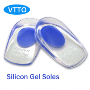 VTTO 2 Miếng Lót Giày Thoải Mái Giảm Đau Gót Chân Gel Silicon Đệm Lót Gót