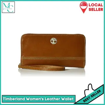 timberland women's leather rfid flap wallet clutch organizer