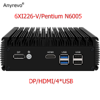 2022 6x ใหม่ Intel I226 2.5G Soft PfSense Router Pentium N6005 Celeron N5105 Intel I226 2500M 6 LAN 2 * DDR4 NVMe SSD Industrial Fanless คอมพิวเตอร์ขนาดเล็ก RS232 COM