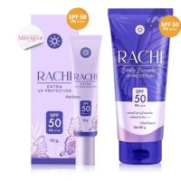 (ของแท้ + พร้อมส่ง) RACHI กันแดดราชิหน้า กันแดดราชิตัว SPF50+++ ไม่วอก ไม่ลอย คุมมัน เนื้อมูส เกลี่ยง่าย เนื้อบางเบา