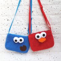 ♀﹍♗ Sesame Street ELMO OSCAR cookie Monster Plush Cute Messenger Shoulder bag Cell Phone Pocket Crossbody Coin Purse for Kid Girl