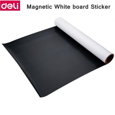 Deli magnetic soft whiteboard sticker soft iron white board sticker wall sticker office message easy erase writing whiteboard