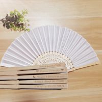 ●✳✉ 10pcs Personalized Engraved Folding Elegant Fabric Cloth Silk Hand Fan with Gift bag Wedding amp; Party Favors