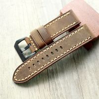 Suitable For Italy Crazy Horse Leather Strap 22 24MM First Layer Cowhide Vintage Fit Panerai Dafei Genuine