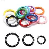 ☒❍ 5Pcs/Lot Metal Gate O Spring Clasps Openable Round Carabiner Keychain Bag Clips Hook Connector For DIY Buckles Jewelry Making