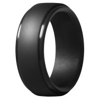 8Mm Popular Camouflage Silver Black Men Silicone Cool Rings Women Rubber Wedding Ring Environmental Sports Ring