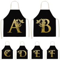 English Letters Style Apron Household Pinafore Aprons For Woman With 26 English Letters Pattern Pinafore Home Custom Apron Bib