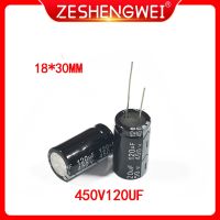 2PCS 450V 120UF Aluminum Electrolytic Capacitor 120UF 450V 18x30mm NEW Electrolytic Capacitor Size：18x30