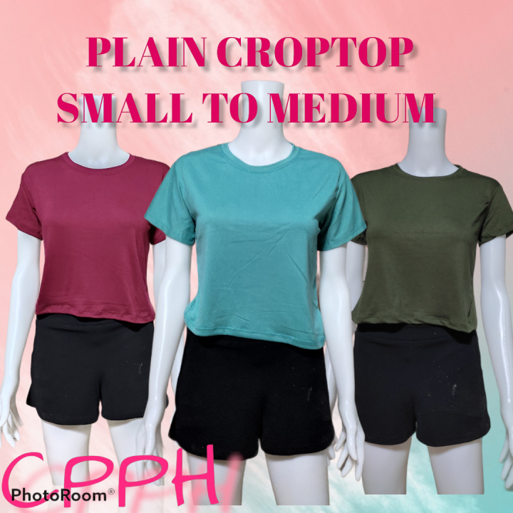 ROUNDNECK CROPTOP PLAIN | Lazada PH