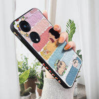 เคส PMP สำหรับ OPPO Reno8 T Oppo Reno8 T 5G การ์ตูนการ์ตูนหลากสี Nnnosuke Crayon Shin-Chan เคสโทรศัพท์ดีไซน์ข้างขอบสี่เหลี่ยมลายปลอกซิลิโคนเหลวคลุมทั้งหมดเคสกล้อง