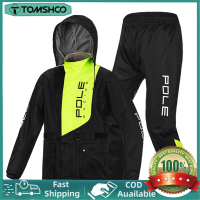 【COD ใช้ได้】TOMSHOO ผู้ชายกันน้ำระบายอากาศฝนสูทเสื้อกันฝนและกางเกงสูทสำหรับรถจักรยานยนต์กอล์ฟขี่จักรยานตกปลาเดินป่า