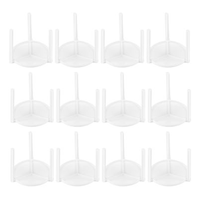 100 Pcs Pizza Stand White Tripod Pizza Takeaway Stand Pizza Plate Pizza Plastic Stack Pizza Serving Stand Pp Pizza Holder Stand