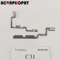 Novaphopat สำหรับ Realme C31ปุ่มเปิดปิดปุ่มเปิดปิดเครื่องโค้งริบบิ้นที่ปรับเสียงขึ้นลง