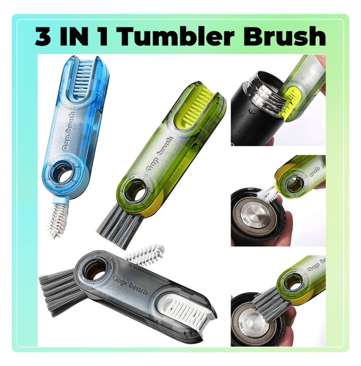 3 in 1 Tumbler Brush Bottle Lid Cleaner Milk Bottle Cleaning Tools