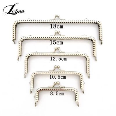 【CW】 1Pc 8.5-18cm Coin Purse Frame Hanger Embossing Rectangle Metal Clasp Lock Accessories Handle Wallet Handbag Parts