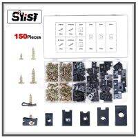 170PCS U-Clip and Self Tapping Screws Assortment  M3 M4 M5 M6 Metal Retainer U-Style Clip-On Nut and Bolt Kit for Securing Wires Nails Screws  Fastene